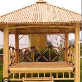 Bamboo resort umbrella